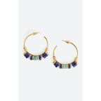 Aros Con Perlas - Azul Multicolor