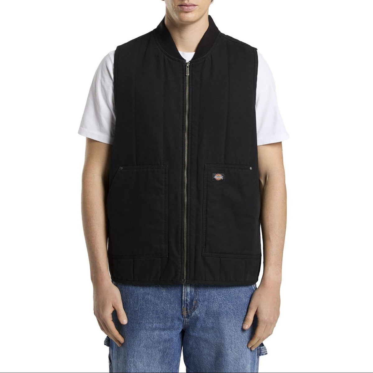 Canvas Quilted Gilet - Black - Men