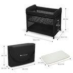 Moon Dream Black Travel Cot