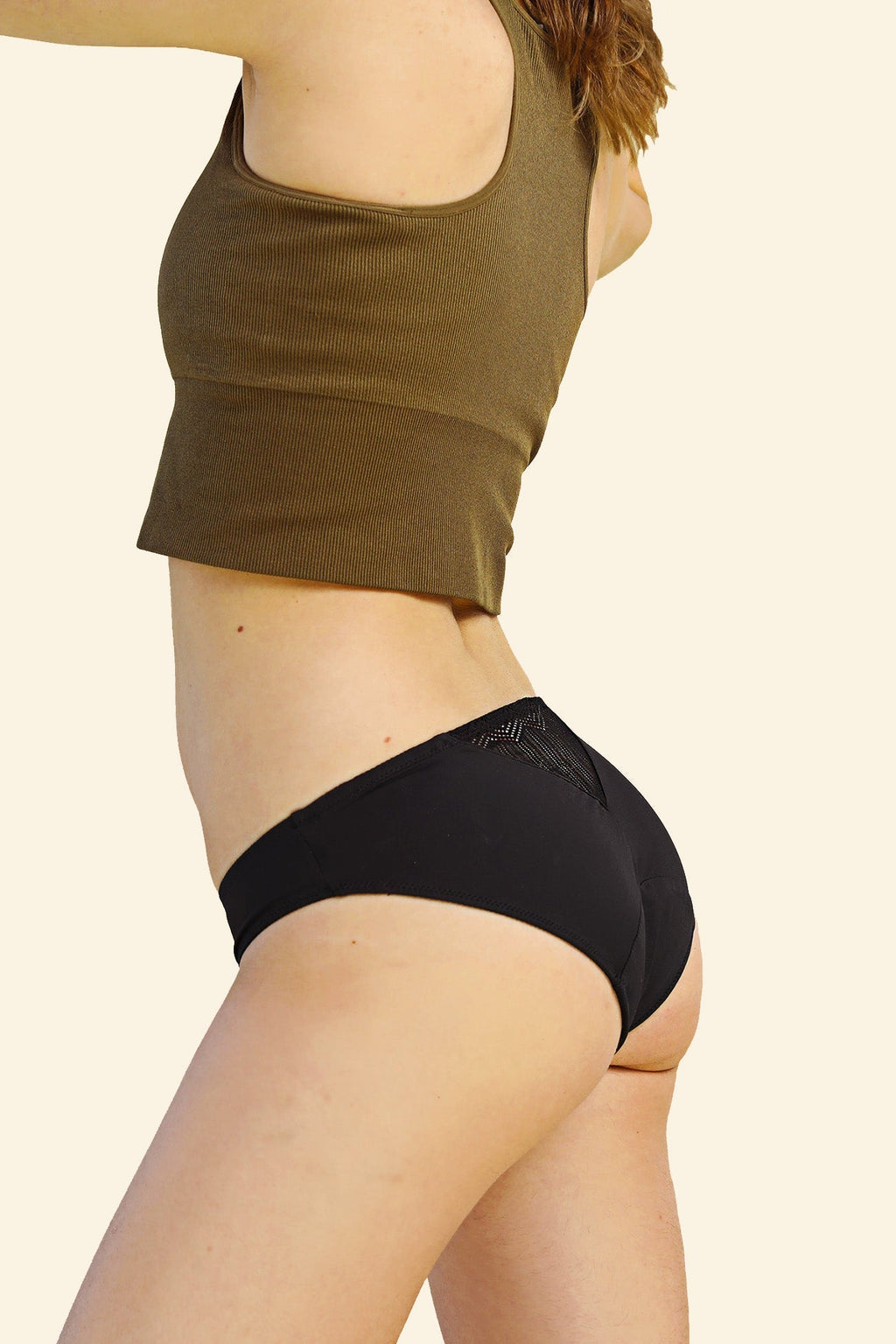 Pack of 2 Anna Lace Briefs Medium Flow - Black