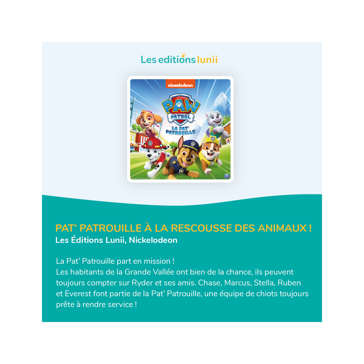 Pat’Patrouille À La Rescousse Des Animaux ! - Livre Audio Ma Fabrique À Histoires