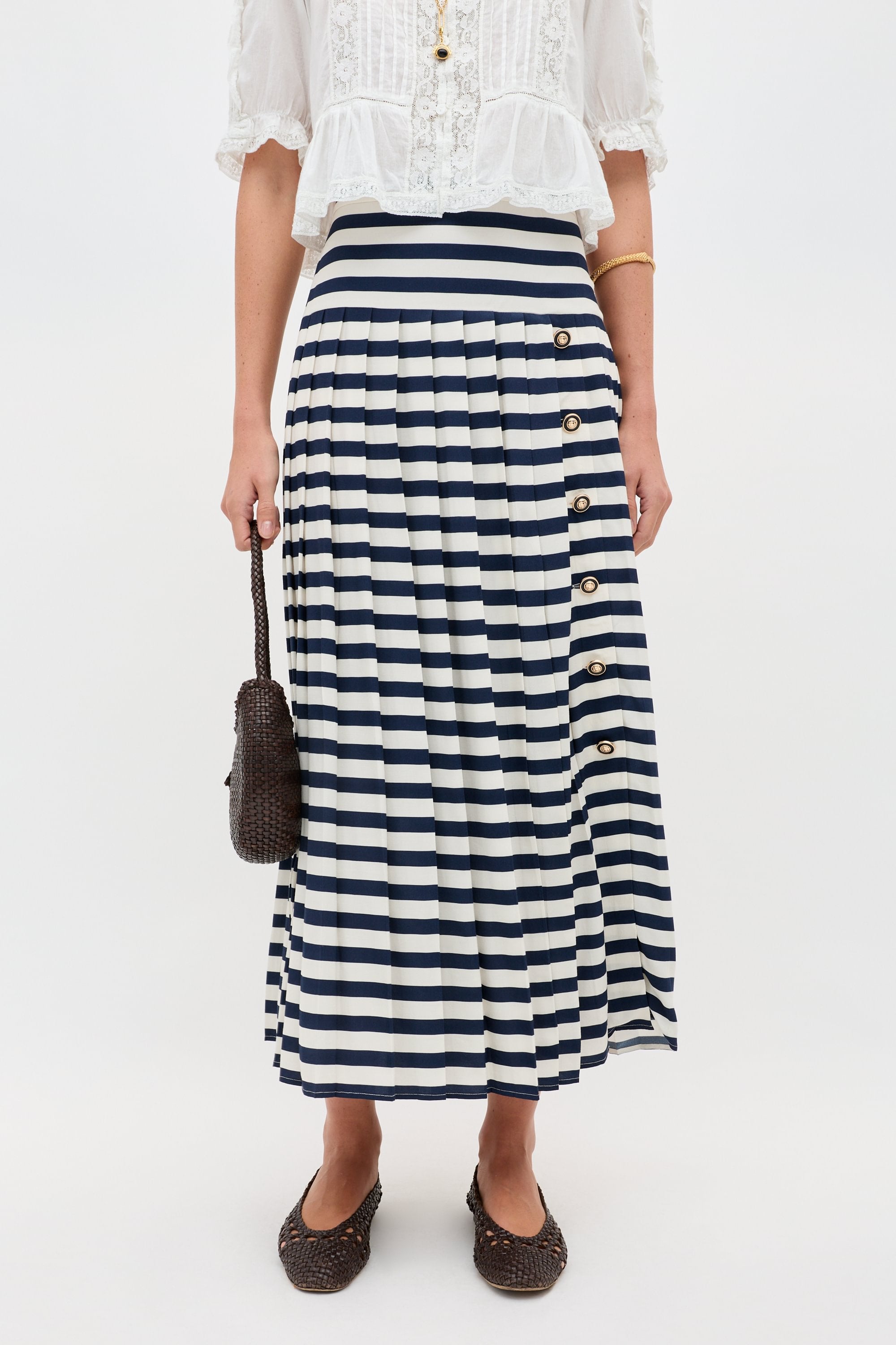 Jupe Una Lea Stripe Navy