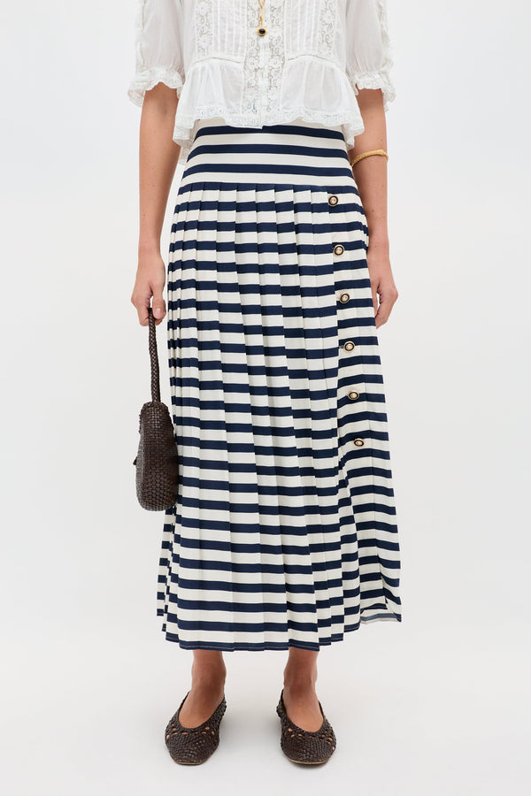 Jupe Una Lea Stripe Navy