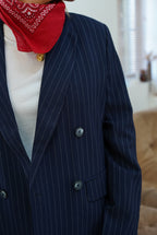 Navy Striped Valentin Blazer