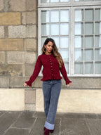 Maxine Burgundy Cardigan
