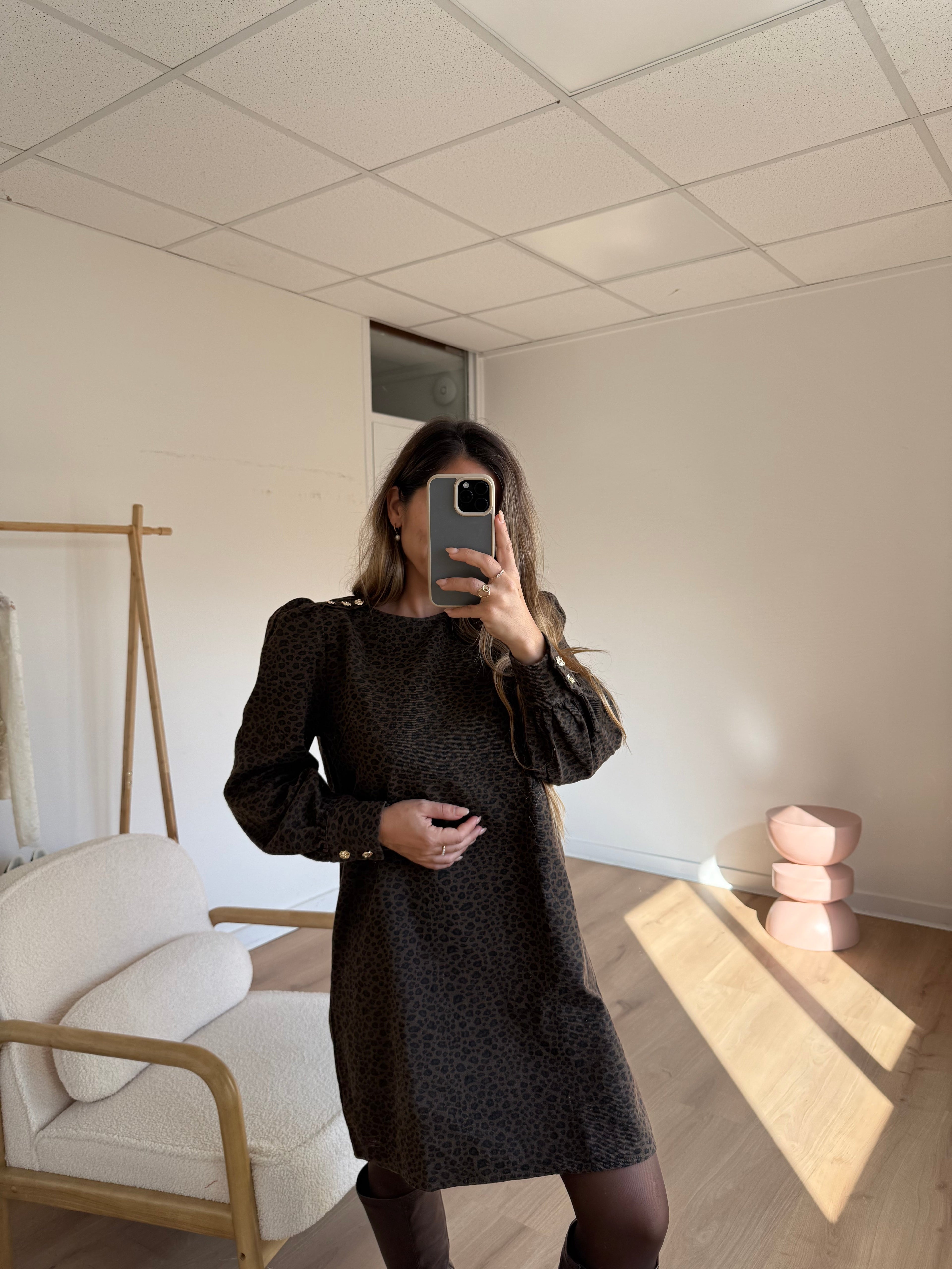 Victoire Leopard Dress