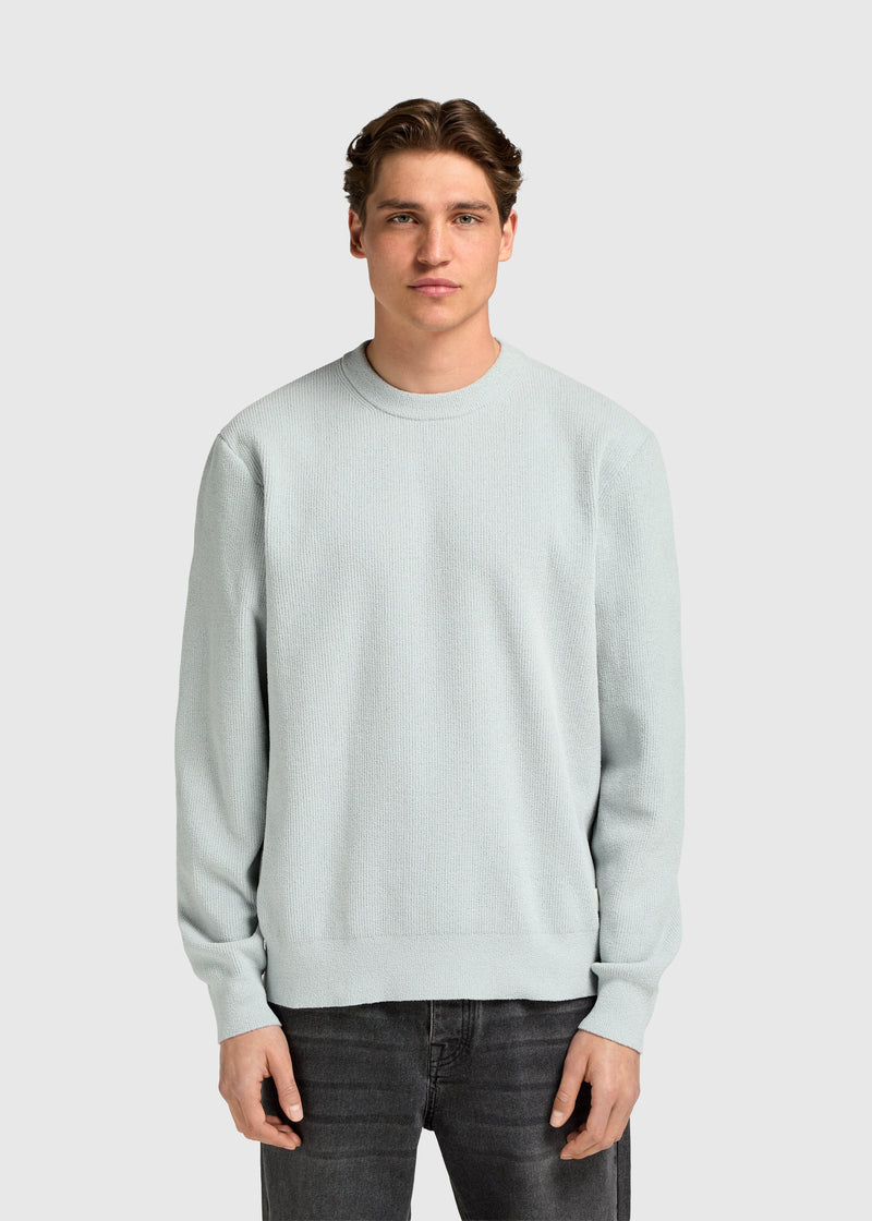 Pull Col Rond Structure - Light Blue