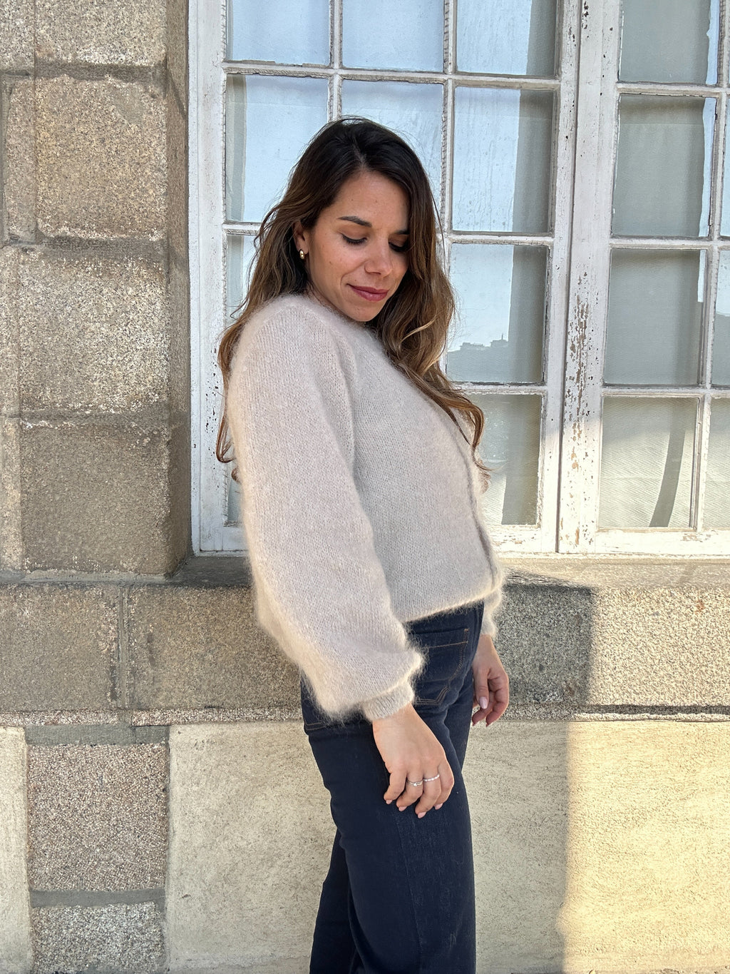 Bianca Taupe Wool Knitwear