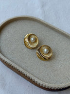 Boucles D’Oreilles Napier Vintage - Coquillage Et Perle