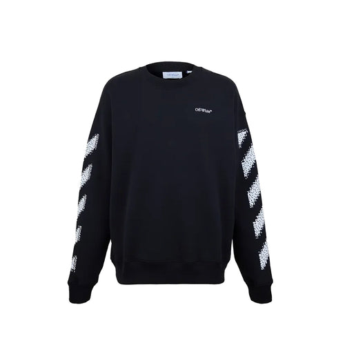 Sweatshirt Off White Pixel Diag - Black - Homme