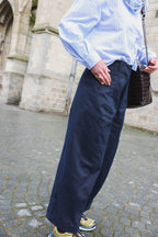 Pantalones Louis Barrel Azul Marino