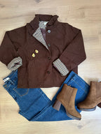 Alice chocolate cotton trench jacket