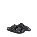 Sandales - Valentino Garavani Toile Iconographe Flat - Black