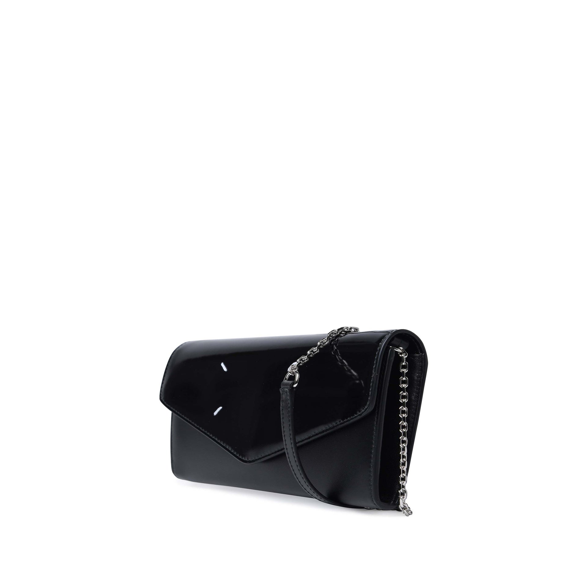 Maison Margiela - Cartera de piel con cadena con cuatro puntadas - Mujeres - Negro