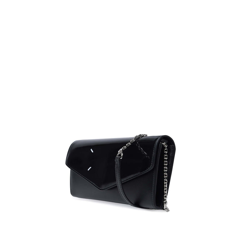Portefeuille Maison Margiela Four Stiches Leather Chain - Femme - Black