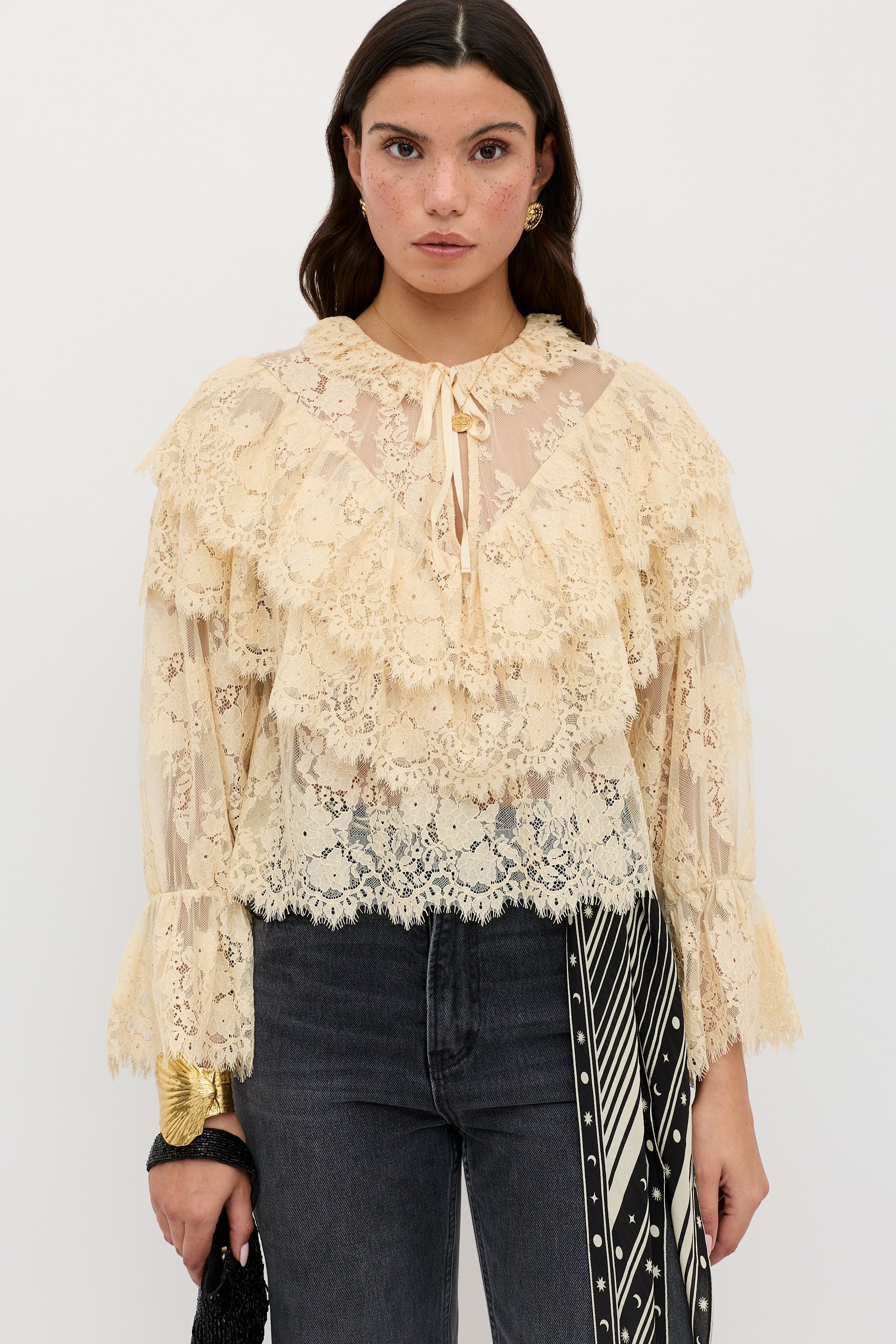 Top Faryn Vintage Cream