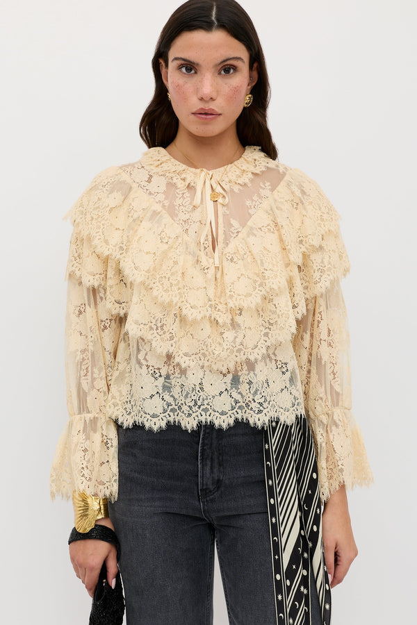 Top Faryn Vintage Cream