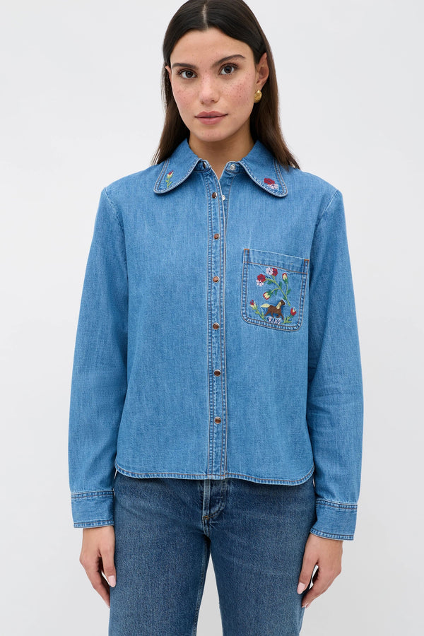 Top Edaline Sadie Embroidery Light Vintage
