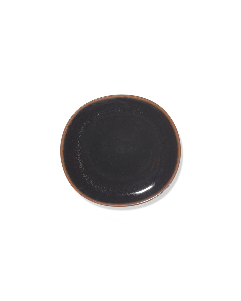 Out Of Lines - Lot De 2 Assiettes - M - Grès - Noir Brun