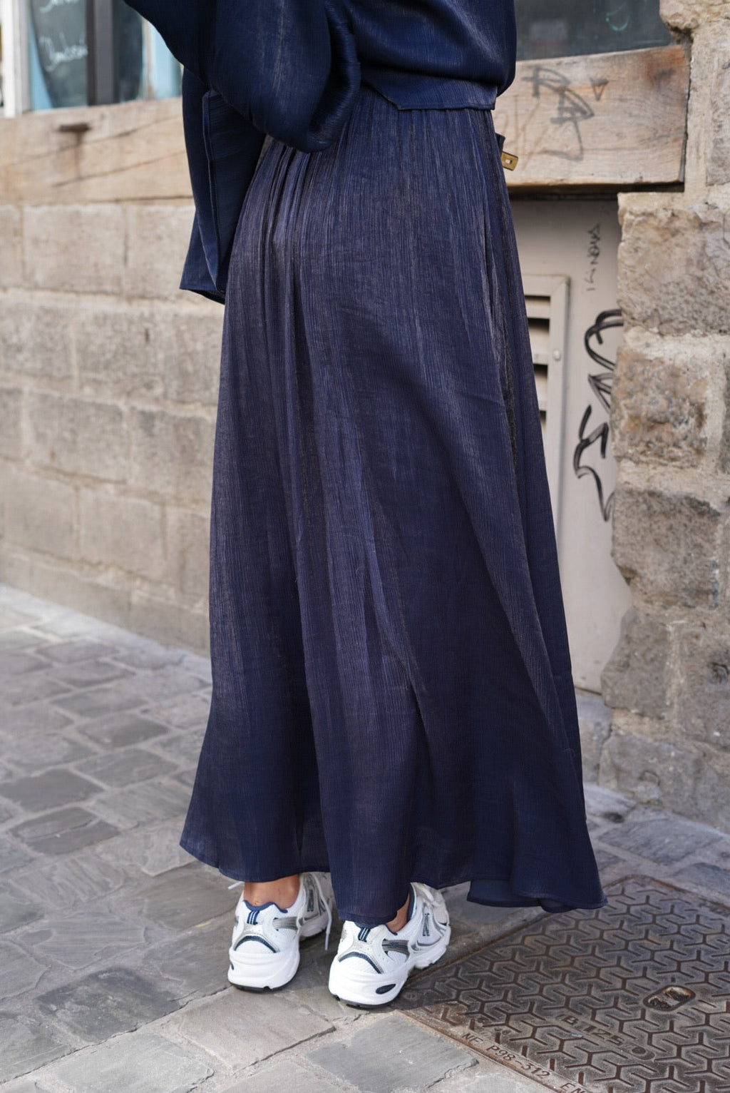 Long Roman Skirt Navy