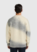 Spray Round Neck Sweater - Stone Gray