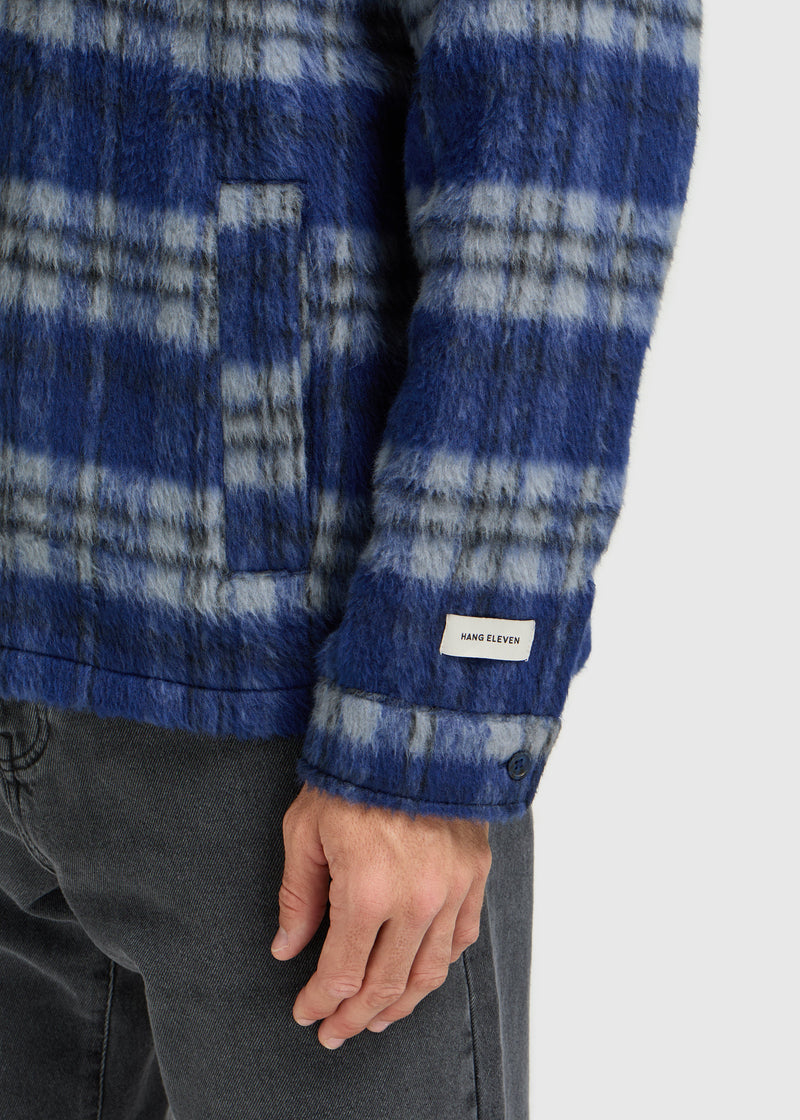 Veste Hairy Check - Navy