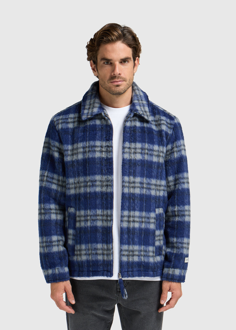 Veste Hairy Check - Navy