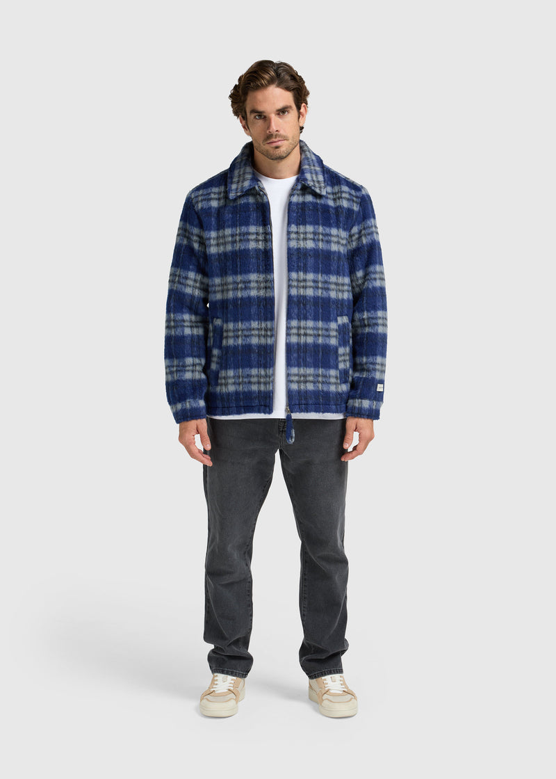Veste Hairy Check - Navy