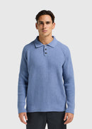 Polo De Estructura Suave - Azul Melange