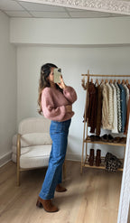 Honorine Heather Pink Cardigan