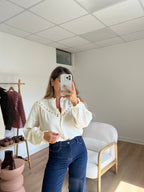 Angèle embroidered ecru blouse