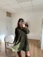 Vestido Victoria Caqui