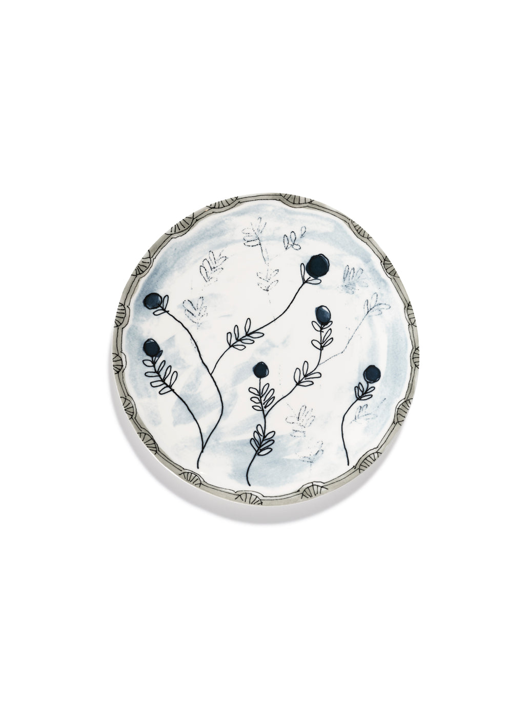Midnight Flowers - Lot De 2 Assiettes - M - Porcelaine Bone China - Mirtillo Tea