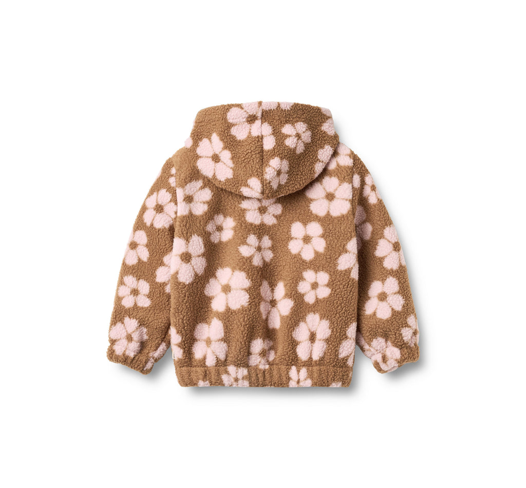 Chaqueta polar con cremallera Milla - Flores avellana cálidas