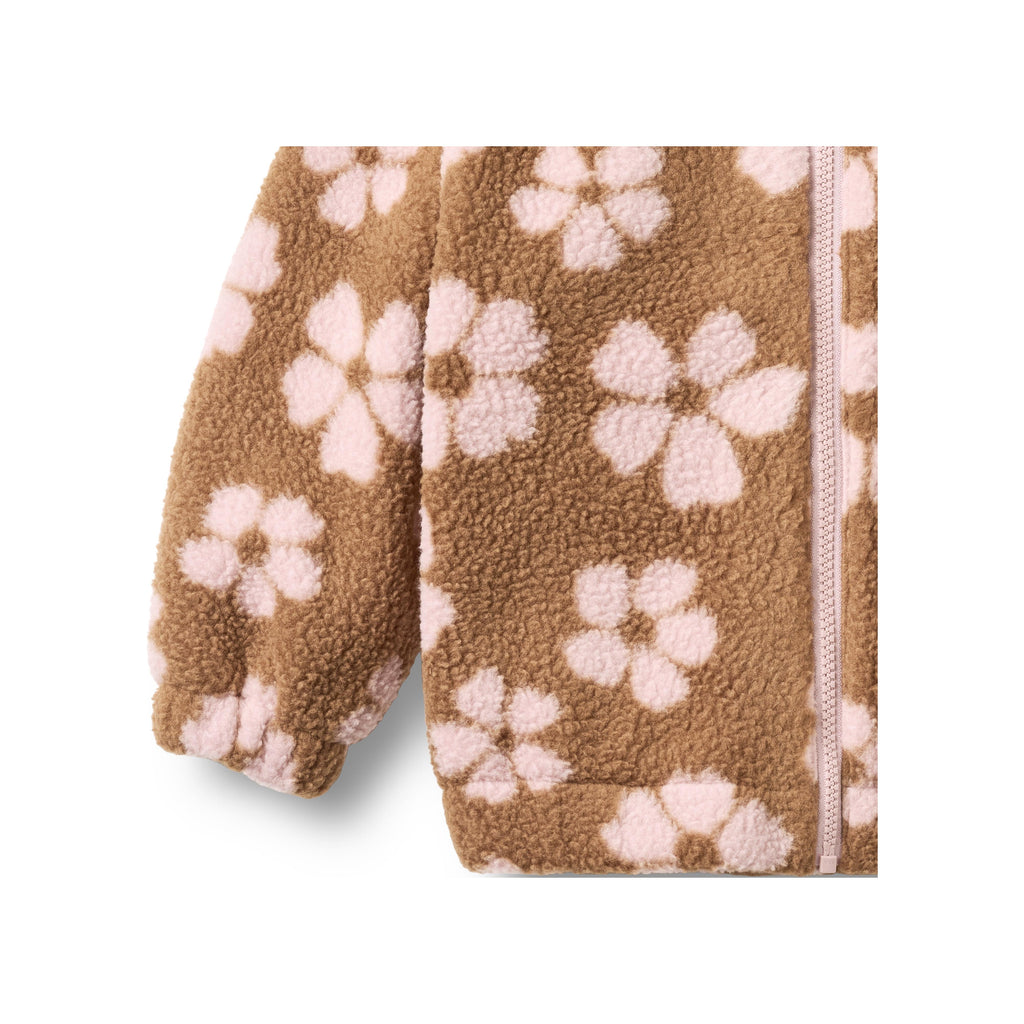 Chaqueta polar con cremallera Milla - Flores avellana cálidas