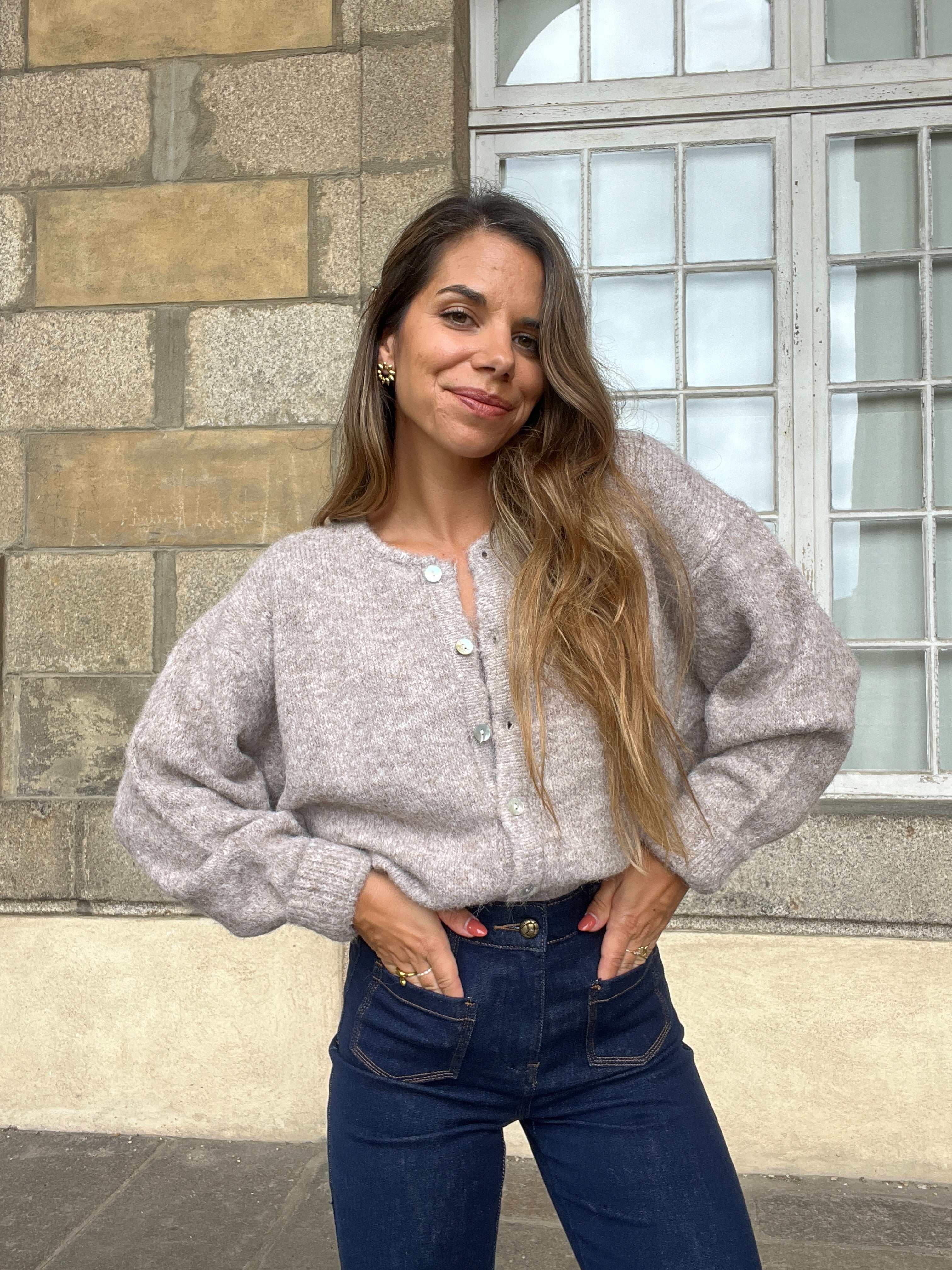 Cardigan Charlie taupe