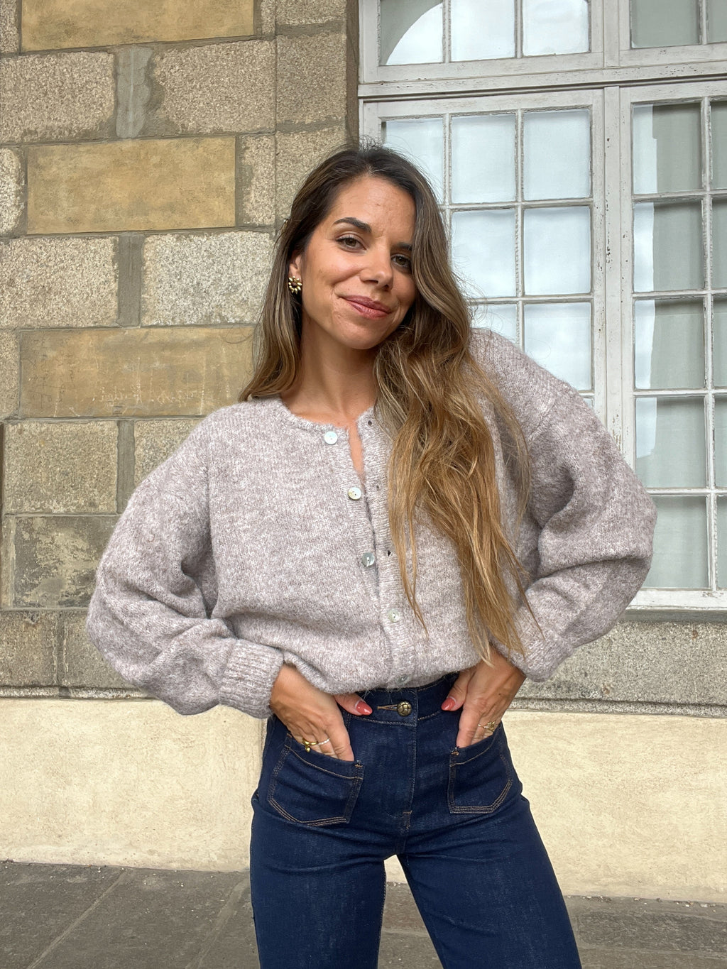 Charlie Taupe Cardigan