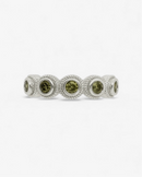 Bague Lágrima Oliva Plata
