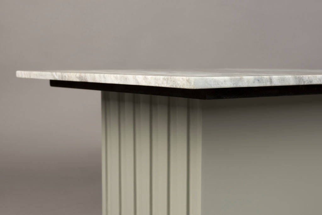 Clayton - Side Table - Solid Marble - Green/Grey