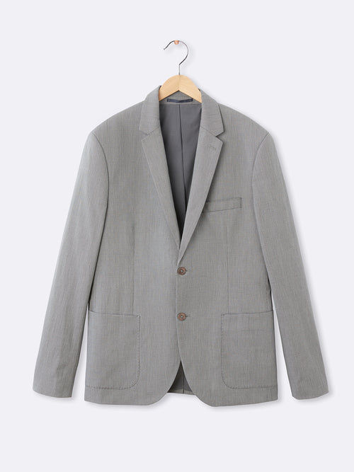 Cyrillus - Blazer Faux Uni - Gris Moyen Carreaux - Homme