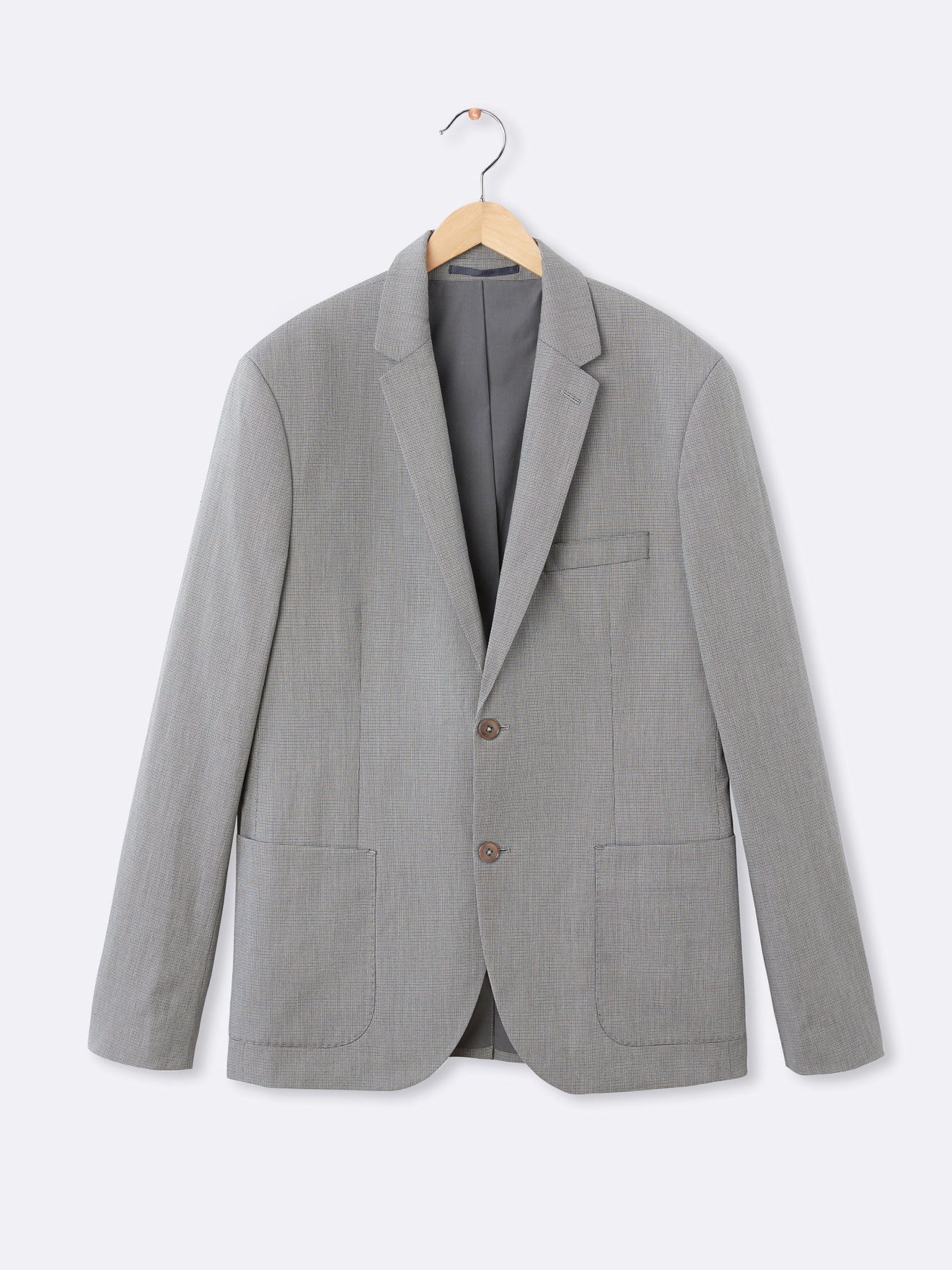 Blazer Faux Uni - Gris Moyen Carreaux - Homme