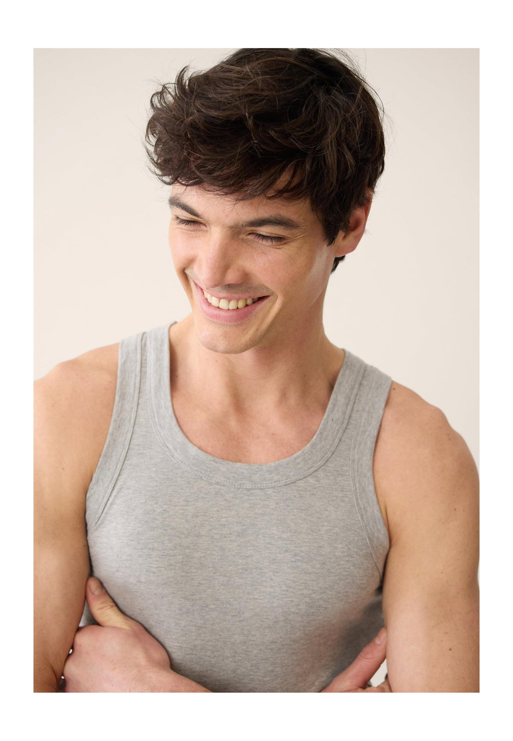 Camiseta De Tirantes Fulminant De Algodón - Gris Jaspeado