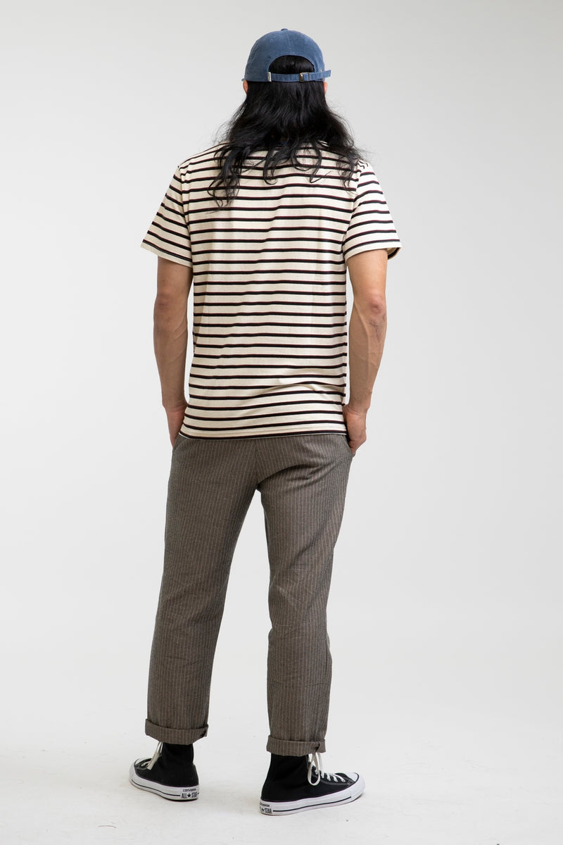 Rhythm - T-Shirt Everyday Stripe - Natural - Homme