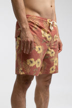 Rhythm - Malo Beach Swim Shorts - Brick - Men