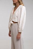 Rhythm - Top Banksia con lazo en la parte delantera - Blanco - Mujer