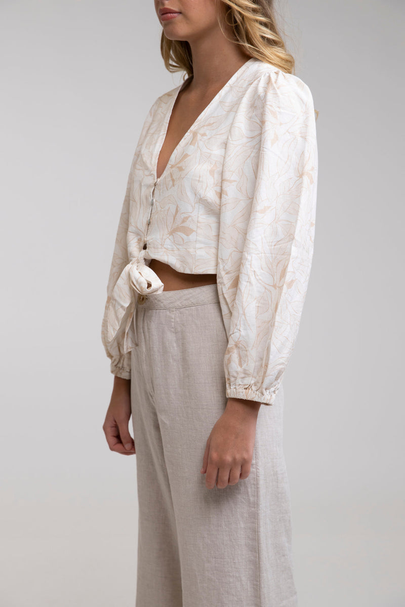 Rhythm - Top Banksia con lazo en la parte delantera - Blanco - Mujer