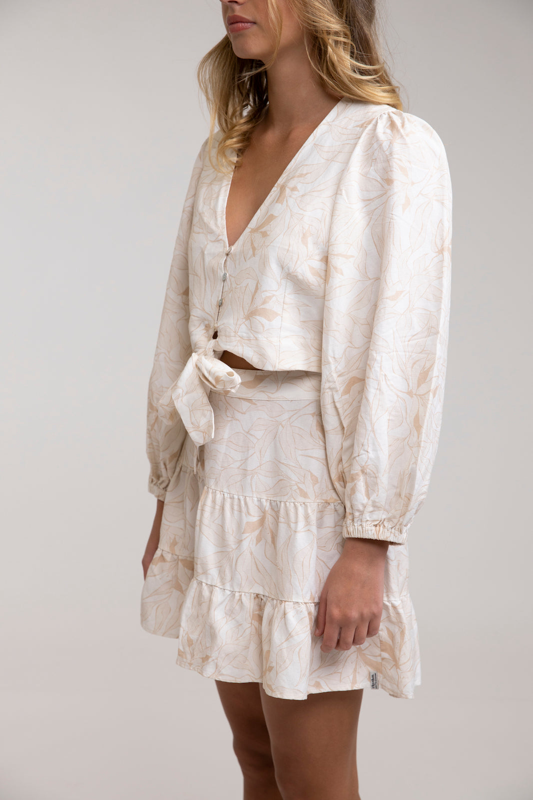 Rhythm - Jupe Banksia Tiered Mini - White - Femme