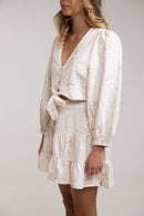 Rhythm - Minifalda escalonada Banksia - Blanco - Mujer