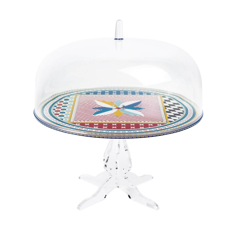 Decor - Petit Présentoir à Gâteau Avec Cloche - Foulard