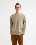 Rhythm - T-Shirt Dobby Stripe Pocket Ls T-Shirt - Maple - Men